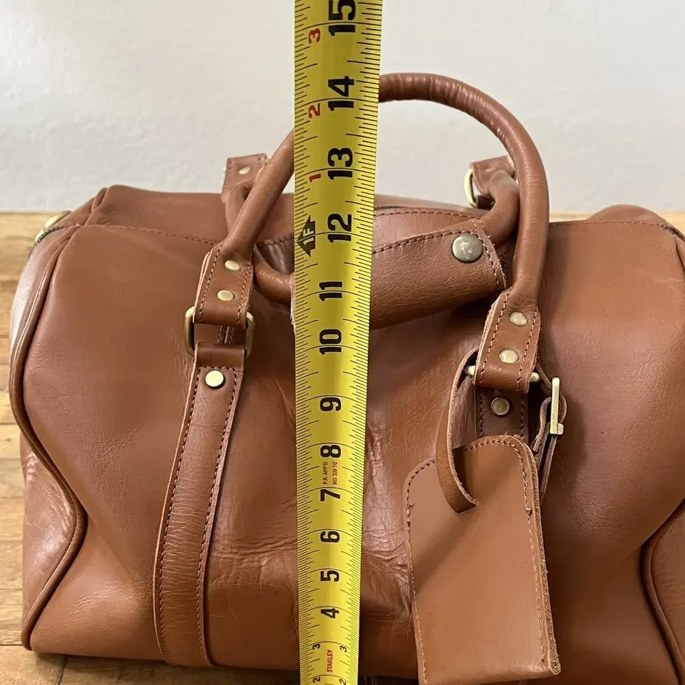 Leather Travel Bag Duffle Large 15